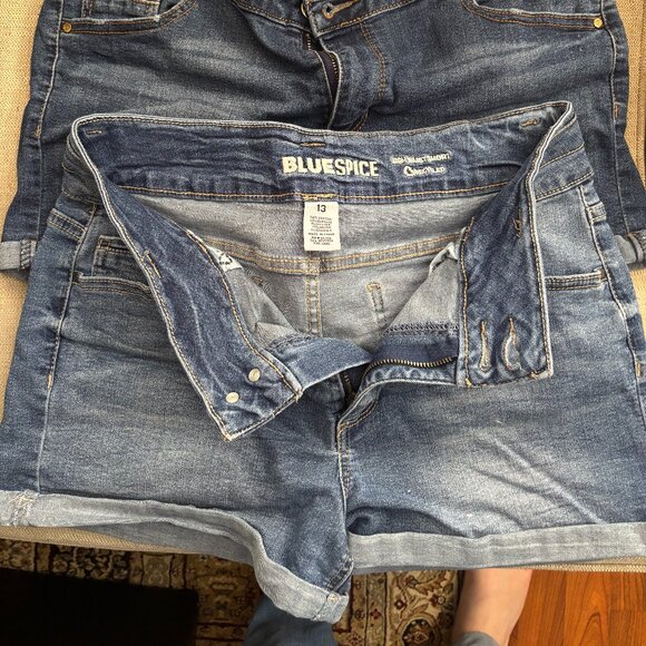 Bundle of 2 -Blue Spice High Waist Jean Shorts - Picture 1 of 3
